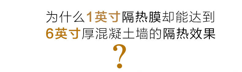 為什么1英寸隔熱膜卻能達到6英寸混凝土墻的隔熱效果？